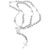 925 Solid Pure Sterling Silver Rosary Cross Virgin Mary Prayer