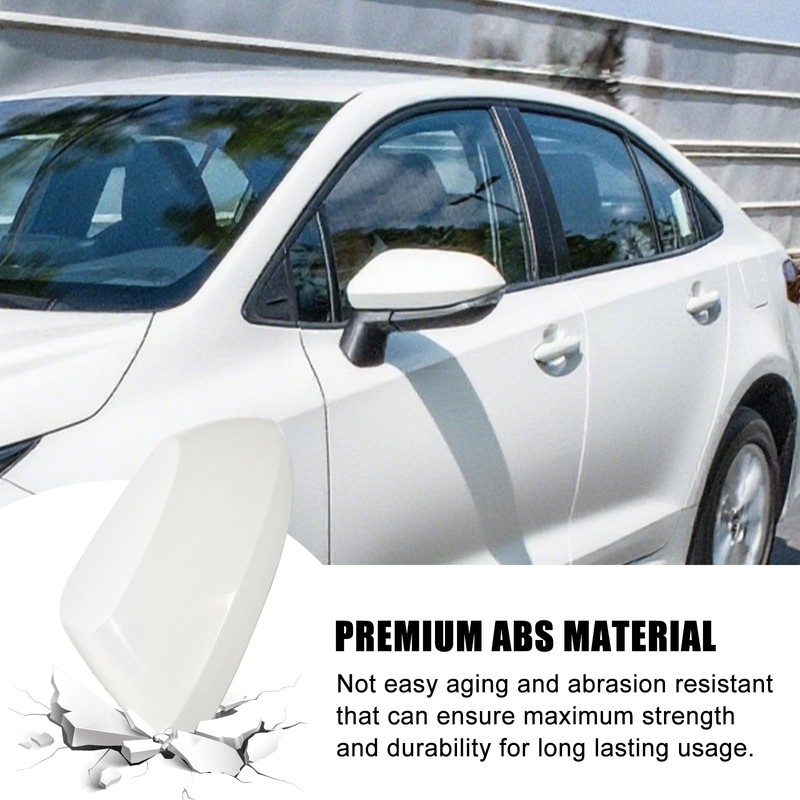 White Passenger Side Replacement Mirror Cover Cap Housing for 2020