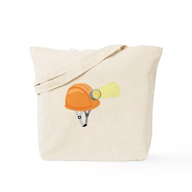 CafePress Cave Climbing Helmet Tote Bag Reusable Natural Beige Canvas Shopping Bag