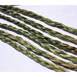 6 Pieces (Braids) Braided SWEETGRASS for SMUDGING Wicca Pagan Spiritual 20 to 24" Long - Healing, Cleansing