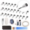 Rod Tip Repair Kit,Full Size Tip Eyelets with Epoxy Resin
