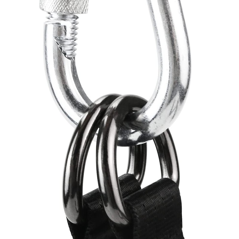 ISusser 4 PCS Black Tree Swing Straps Hanging Kit with