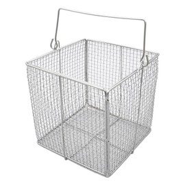 As One 1-3451-01 Stainless Steel Square Cleaning Basket, Small 150