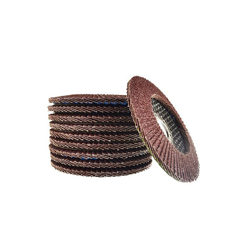 10 x Flap Discs 60 Grit Angle Grinder 4.5" (115mm)