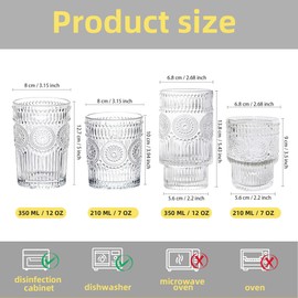 CAZAGA Glass Toothbrush Holders for Bathrooms, 12 oz Clear Tooth Brushing Dispenser, Small Tooth Brush Organizer for Vanity Countertop, Toothpaste Storage Stand, Tumbler Cup for Makeup Brushes