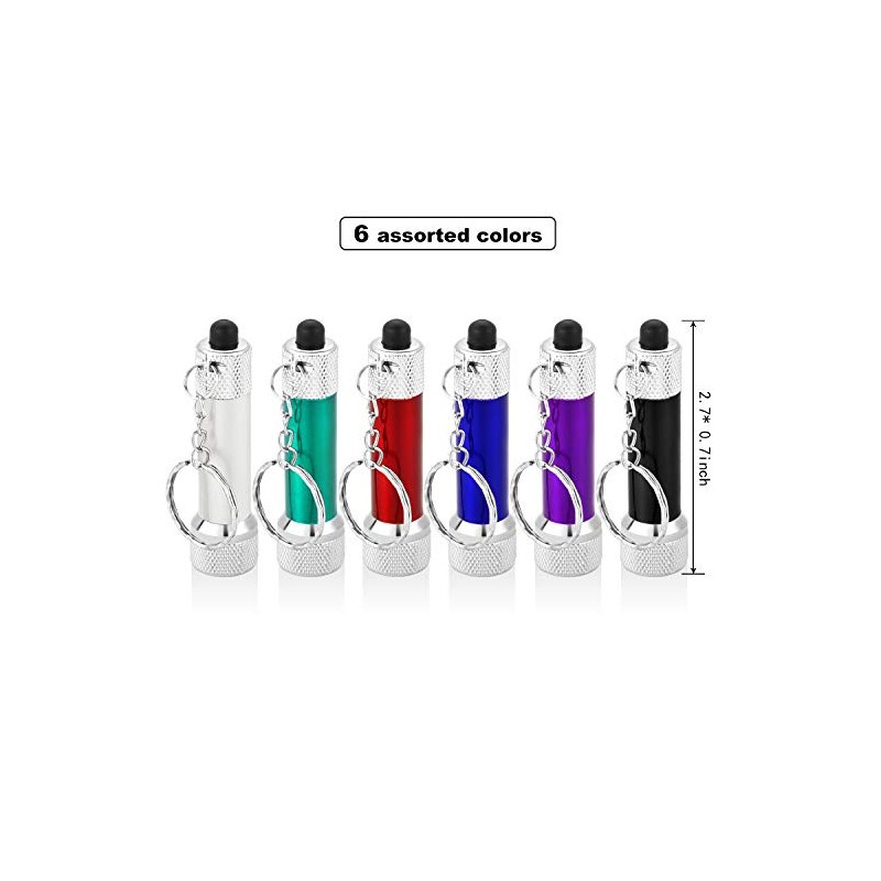 Honoson 30 Pieces Mini Led Flashlight Keychain Portable 5 Bulb