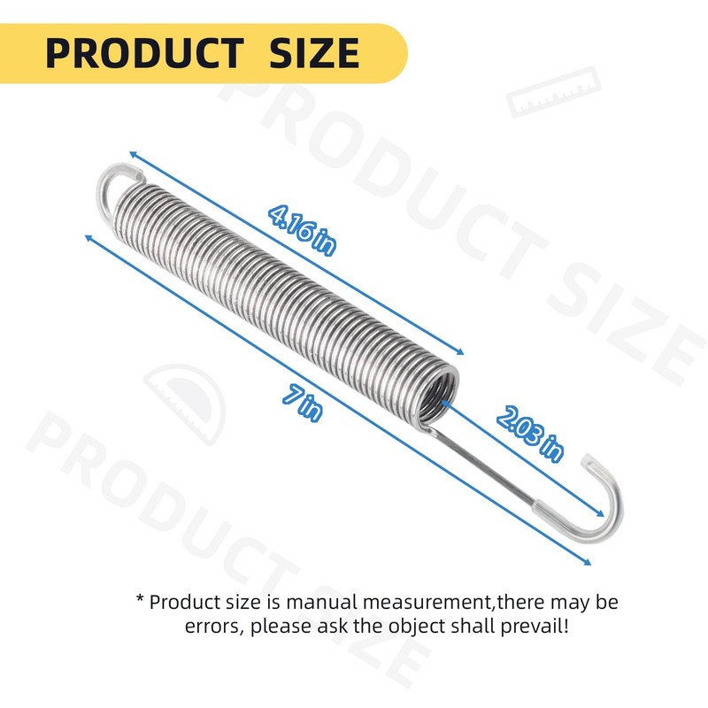 Dewuyanse 7 Inch Recliner Springs Replacement, Stainless Steel, Couch Spring