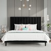 SHA CERLIN Queen Bed Frame/Velvet Upholstered Platform Bed Frame with