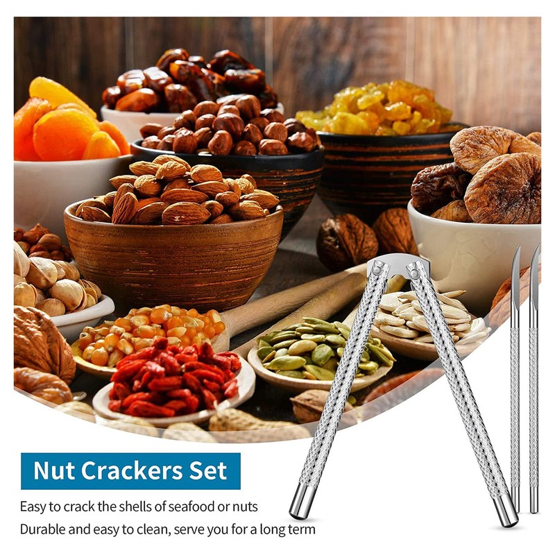 Stainless Steel Nut Cracker Set for Nuts Walnut Seafood
