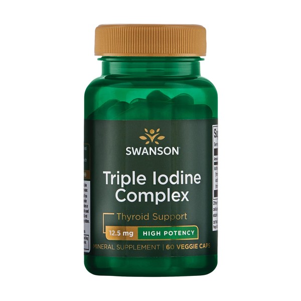 Swanson Triple Iodine Complex-Natural Supplement for Vital Thyroid Support-Promotes Metabolic