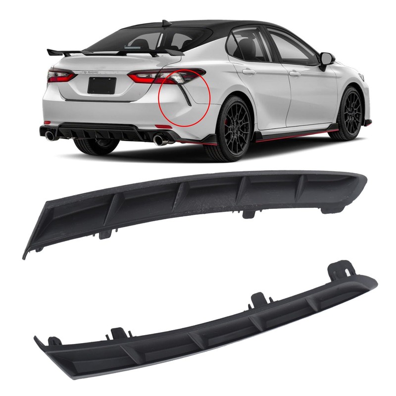 2Pcs Rear Bumper Extension Trim, Left And Right Rear Bumper
