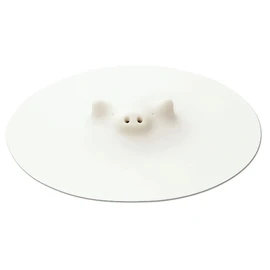 Marna K900 Pig Drop Lid, Large, 8.5 inches (21.5 cm), Silicone/White, Heated/Microwave/Dishwasher Safe