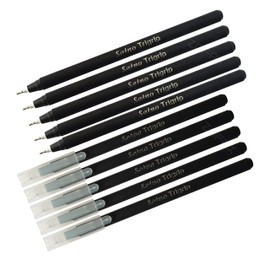 SAINO Trigrip Ballpoint Pens Triangular Grip Multi Pack Smooth Biros (10 x 0.7mm BLACK Ball Pens + 3 x ZOFAX Blue Ball Pen)