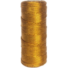 1.5 mm Gold Metallic Cord, 100 m, Gold Cord, Gold Thread Gold Yarn for Crafts, Inelastic Cord for DIY Crafts, Wedding Decoration, Packaging, Gift Wrapping (Gold)