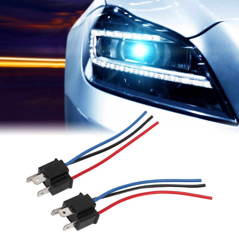 H4 Connector Headlight Holder, 2 Pieces H4 Plug Socket Connection