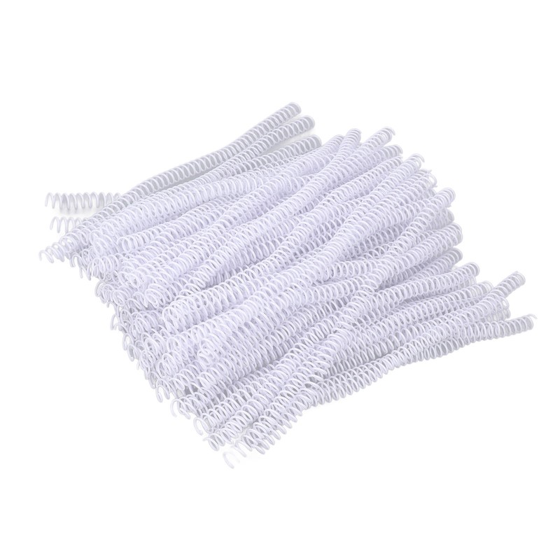 100Pcs Spiral Binding Coils Plastic Dia 9.5mm 3/8in 48 Teeth