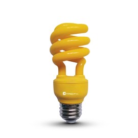 Xtricity 13-Watt CFL Light Bulbs Yellow T2 CFL Color Spiral Bug Light (60 Watt Incandescent Equivalent) E26 Medium Base - Energy Saver Yellow Light Bulb (Pack of 1)