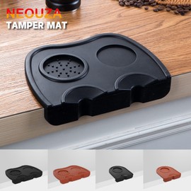NEOUZA Espresso Coffee Tamper Mat Powder Press Pad Tamper Pad Powder Filling Pressure Pad Multicolour (Small, Black)