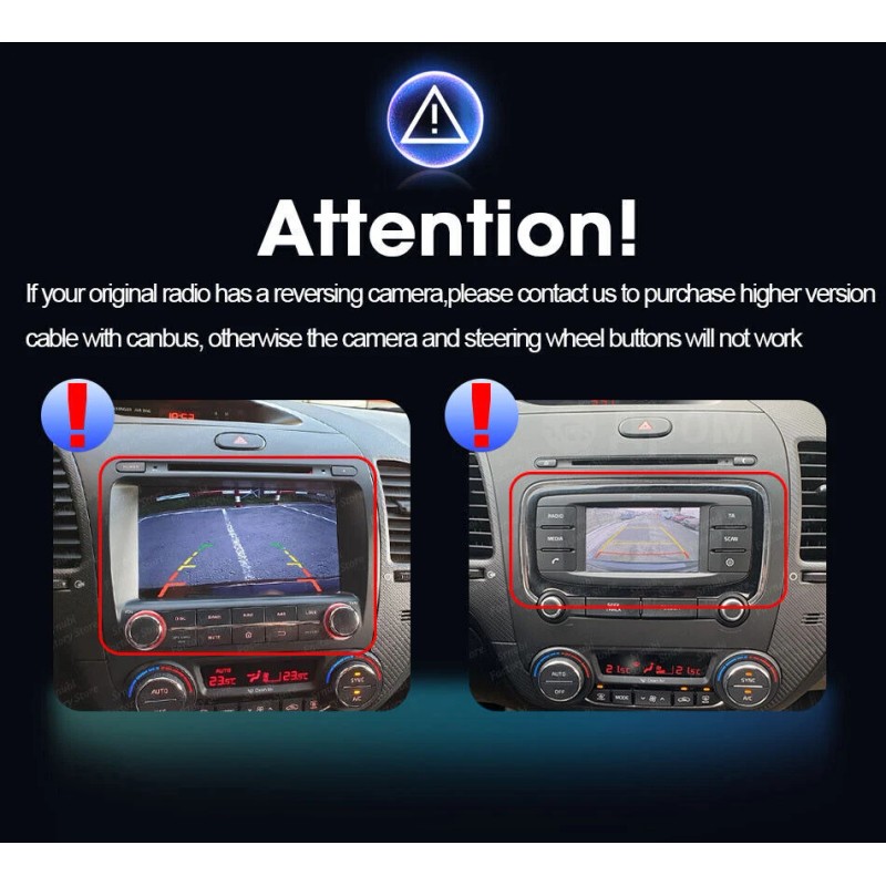 Unbranded CarPlay Radio Stereo GPS Android 13 For Kia Forte