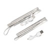2Pcs Mini Flashlight Pocket Clip Stainless Steel ABS Rechargeable 600mAh