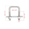 uxcell Square u-Bolts 1"(25mm) Inner Width 50mm Length M6 304