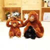 10" Gorilla Plush Pillow Stuffed Animal, Soft Fluffy Hugging Cushion,