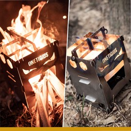 OneTigris ROCUBOID Titanium Wood Stove EVIL EYES Version, Weighs 400g