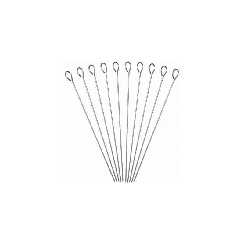 10 Pack Heavy Duty Metal Skewers| 35cm Reusable BBQ Appetizer