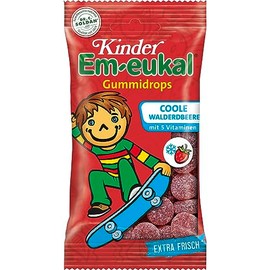 Children's Em-eukal Rubber Drops, Cool Wild Strawberry, 75 g