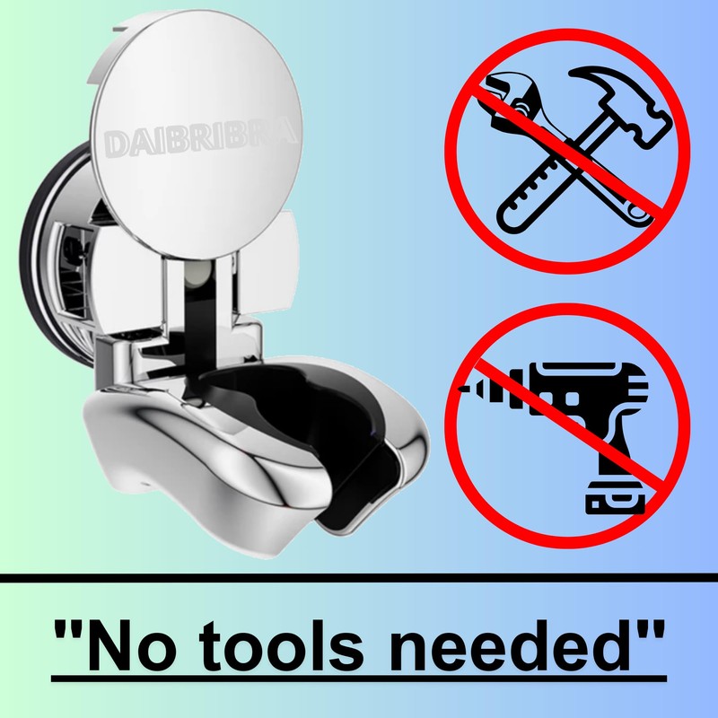 Suction Cup Shower Head Holder Wall Mount - Different Positions