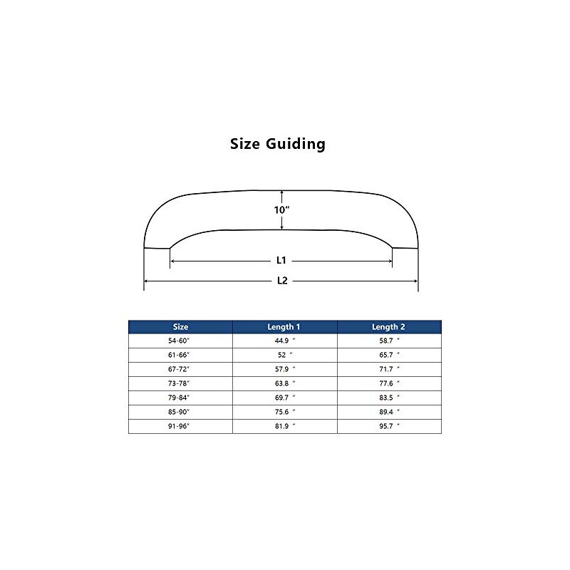 (230cm - 240cm W, Gray) - MSC 600D Bimini Top