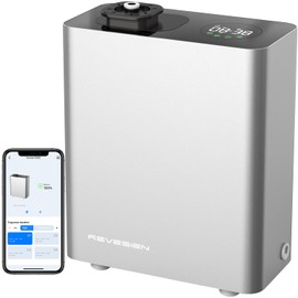 HVAC Scent Diffuser Machine for Whole House - Scent Diffuser for Hotel, Scent Air Machine for Home Cover Up to 3000 Sq. Ft - Cold Air Diffuser | Waterless Aromatherapy Diffuser for Large Room - Silver