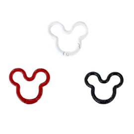 6 Pack Carabiner Ear Mouse Ring for Fish Extender DCL Cruise Gift Mouse Shaped Carabiner Keychain Mouse Ears Ring Carabiners Clip
