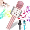 Micrófono Karaoke Bluetooth Inalámbrico Portátil con Luces LED