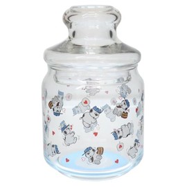Snoopy [Storage Container] Glass Canister / Olaf Check Series Peanuts