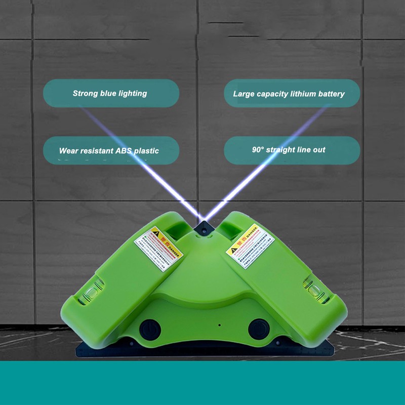 90° Line Level High Accuracy Multifunctional Floor Tile Blue Lighting