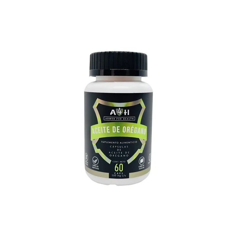 Aceite De Oregano 60 Cápsulas 1000 Mg A4h Rinde 1