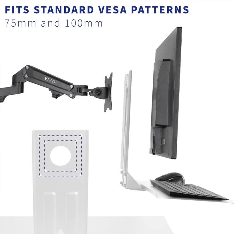 VIVO Computer Keyboard and Mouse Platform Tray VESA Mount Attachment