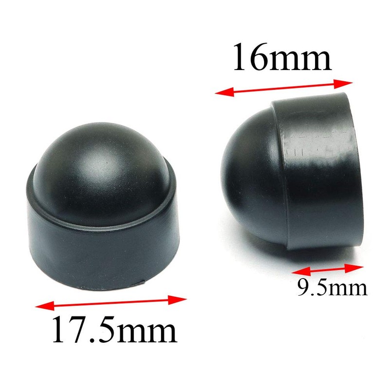 Pro Bamboo Kitchen Bolt Nut Protection Cap 24PCS M8x13 Black