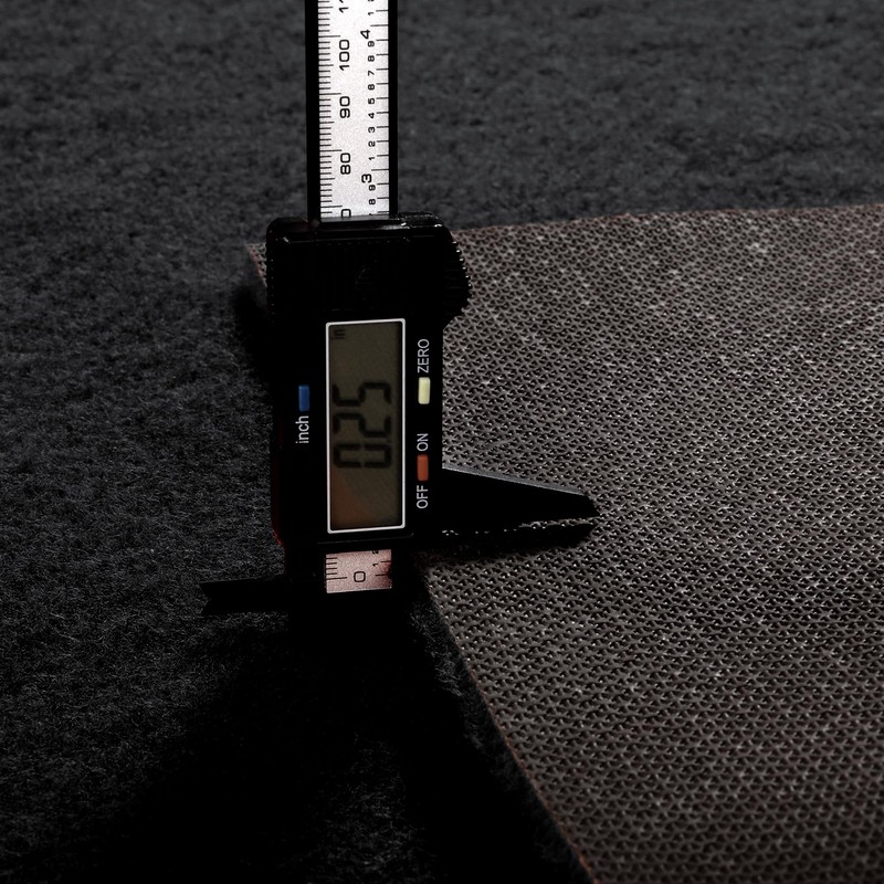 HOMBYS 450 GSM Extra Thick 3x15 ft Black Carpet Runner