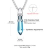 March Birthstone Jewelry March Birthstone Necklace Blue Pendant Necklace Crystal