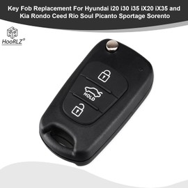 HooRLZ Hyundai i20 i30 i35 iX20 iX35 Kia Ceed Rio Soul Picanto Sportage Sorento Car Key Hyundai i30 Replacement Key Kia Picanto Remote Control Kia - 3 Buttons
