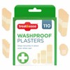 110pk Assorted Washproof Plasters | Includes 60 Small Plasters, 20