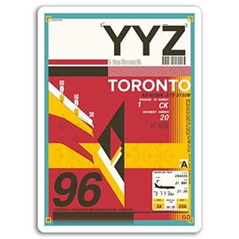 2 x 10cm Toronto Airport Vinyl Stickers - Canada Sticker Laptop Luggage #17132 (10cm Tall)
