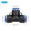 PATIKIL 3/4" OD T-Piece Plastic Push to Connect Fittings, Pack