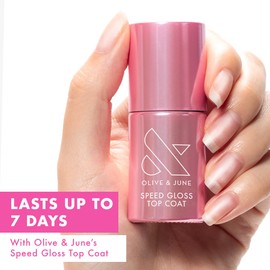 Olive & June Quick Dry Nail Polish | Fast-Drying, Smudgeproof Color | 15-free, Vegan, Cruelty-Free Formula | Lasts up to 5 Days | Salon-Quality Manicure, Pedicure at Home | Speed Gloss Top Coat