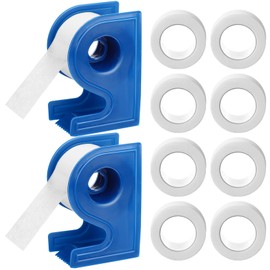 Geiserailie 8 Rolls Microporous Tape with 2 Dispenser 1 Inch x 10 Yard Medical Paper Tape for Wound Care