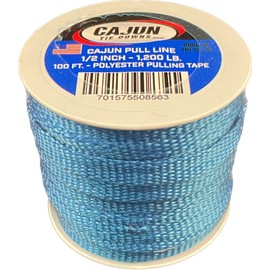 Cajun Pull Line - 1/2 Inch 1,200 lb. Polyester Pulling Tape - Made in USA (Royal Blue, 1000)