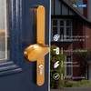 XFORT Uros Polished Brass Offset UPVC Door Handle, (PZ 62/92mm,