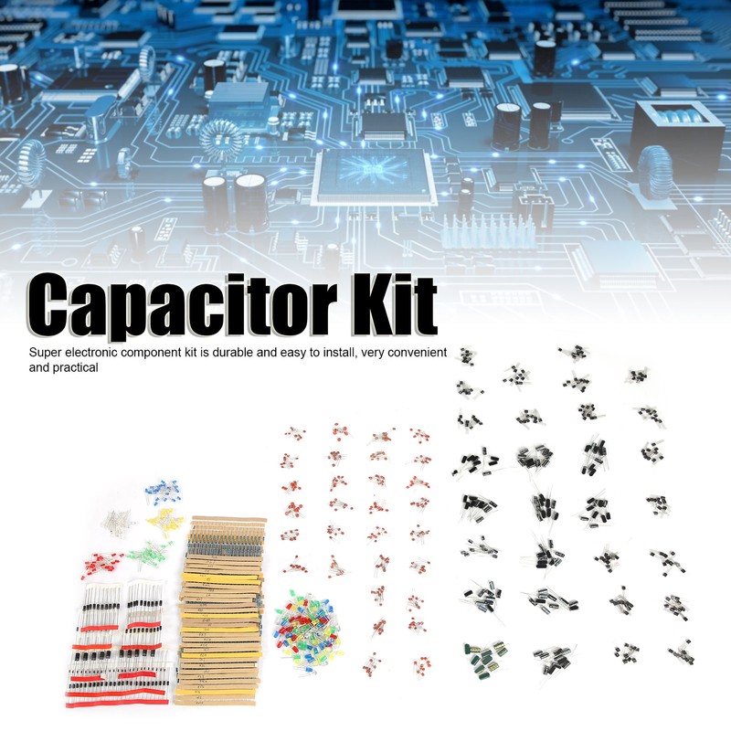 Super Electronic Component Kit 7 Values Set Resistor Diode Capacitor